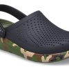 Crocs LiteRide Shoe Printing Classic Sandals Unisex Black 206491-0C4