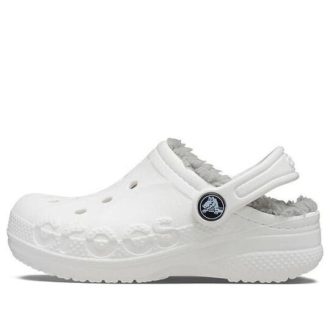 Crocs (PS) Classic Baya Lined Clog “White Grey” 207500-11H