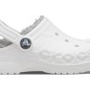 Crocs (PS) Classic Baya Lined Clog “White Grey” 207500-11H