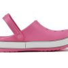 Crocs (PS) Crocband Bold Logo Outdoor Flat Heel Minimalistic Sports Pink Sandals 206022-65Y