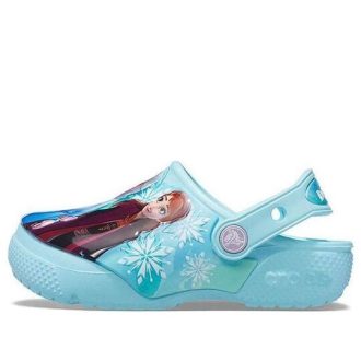 Crocs (PS) Frozen Printing Outdoor Flat Heel Sports Blue Sandals 207078-4O9 Crocs (PS) Frozen Printing Outdoor Flat Heel Sports Blue Sandals 207078-4O9
