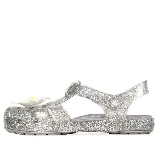 Crocs (PS) Isabella Charm Minimalistic Casual Sandals Silver 205535-040 Crocs (PS) Isabella Charm Minimalistic Casual Sandals Silver 205535-040
