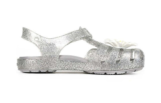 Crocs (PS) Isabella Charm Minimalistic Casual Sandals Silver 205535-040 Crocs (PS) Isabella Charm Minimalistic Casual Sandals Silver 205535-040