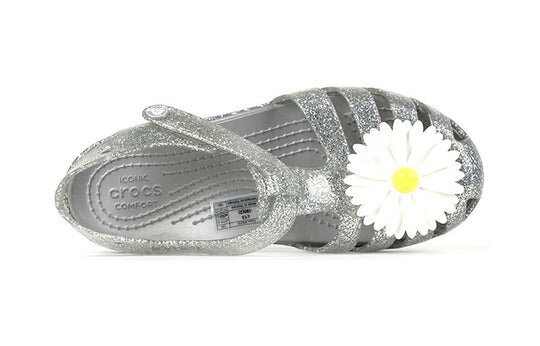 Crocs (PS) Isabella Charm Minimalistic Casual Sandals Silver 205535-040 Crocs (PS) Isabella Charm Minimalistic Casual Sandals Silver 205535-040
