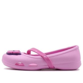 Crocs (PS) Lina Flat Small Casual Pink Sandals 205040-6I2 Crocs (PS) Lina Flat Small Casual Pink Sandals 205040-6I2