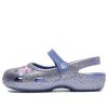Crocs (PS) Outdoor Flat Heel Shiny Sports Blue Sandals 206370-434