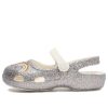 Crocs (PS) Outdoor Flat Heel Shiny Sports Silver Sandals 206370-93R