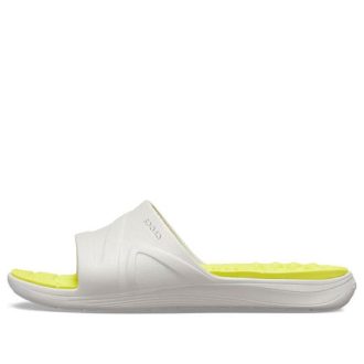 Crocs Reviva Broad Strap Round Toe Slides “Yellow White” 205546-1CC