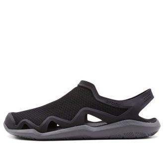 Crocs Swiftwater Wave Sandal Flats “Black Grey” 205701-0DD
