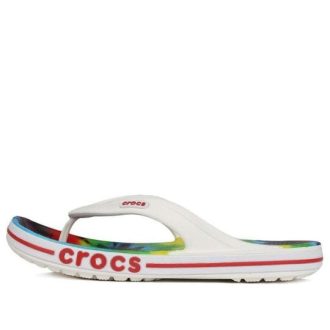Crocs Tie Dye Pattern Flip-Flops Slippers White Unisex “White” 206358-94S