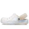 Crocs (WMNS) Baya Lined Fuzz Strap Marbled Clog “White Multi” 209241
