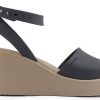 Crocs (WMNS) Brooklyn Ankle Strap Wedge Sandals “Black Beige” 209406-07H