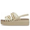 Crocs (WMNS) Brooklyn Strappy Low Wedge “Bone” 206751-2Y2