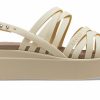 Crocs (WMNS) Brooklyn Strappy Low Wedge “Bone” 206751-2Y2