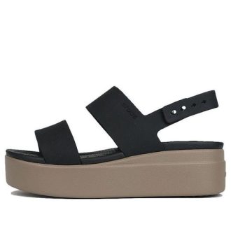 Crocs (WMNS) Brooklyn Thick Sole Black Sandals “Black” 206453-07H
