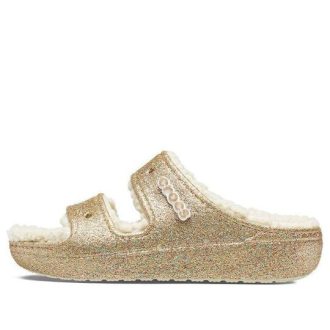Crocs (WMNS) Classic Cozzzy Glitter Sandals “Multi Gold” 208124-93S Crocs (WMNS) Classic Cozzzy Glitter Sandals “Multi Gold” 208124-93S