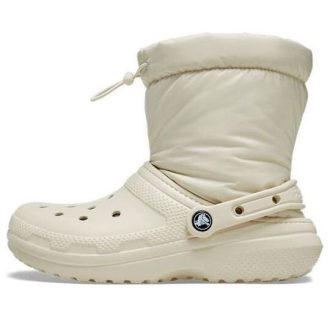 Crocs (WMNS) Classic Lined Neo Puff Boots “Beige” 206630-2Y2