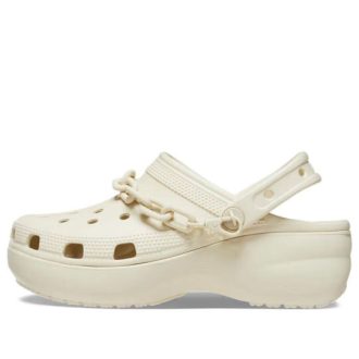 Crocs (WMNS) Classic Platform Chain Clogs “Bone” 209022-2Y2