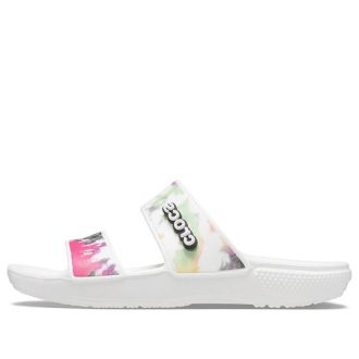 Crocs (WMNS) Classic Tie-dye Graphic Sandal “Black Green” 207283-94S