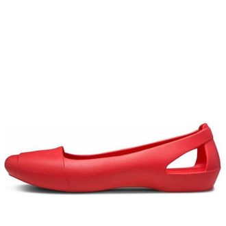 Crocs (WMNS) Flat Red Sandals 202811-8C1