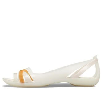 Crocs (WMNS) II Flat White Orange Sandals 204912-12U