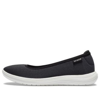 Crocs (WMNS) Reviva Cozy Breathable Low Tops Athleisure Casual Sports Shoe Black White 205880-066