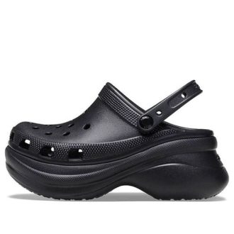 Crocs (WMNS) Small Whale Retro Crocs Thick Sole Black Sandals 206302-001