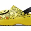 Crocs (WMNS) X Smiley Classic Clog Thick Sole Smiling Face clouds Sandals Yellow Black 207233-90H