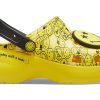 Crocs (WMNS) X Smiley Classic Clog Thick Sole Smiling Face clouds Sandals Yellow Black 207233-90H