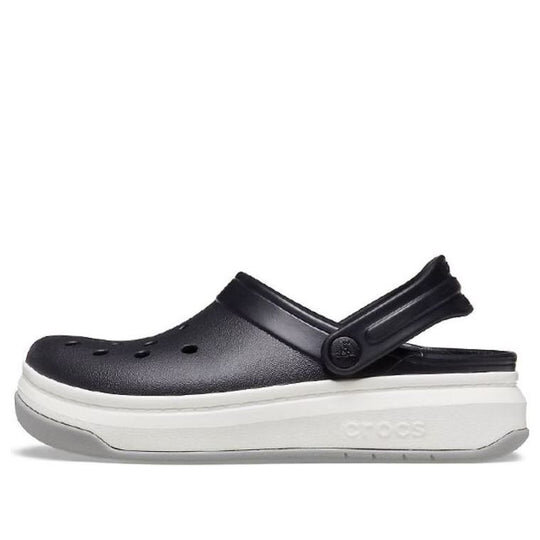 Crocsband Full Force Thick Sole Sandals Black White Unisex 206122-066 Crocsband Full Force Thick Sole Sandals Black White Unisex 206122-066