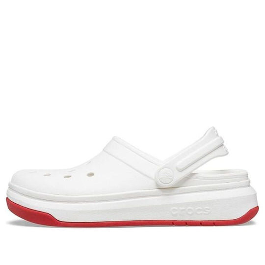 Crocsband Full Force Thick Sole Sandals White Red Unisex 206122-100 Crocsband Full Force Thick Sole Sandals White Red Unisex 206122-100