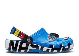 Nascar x Classic Clog Kids “Bright Cobalt”